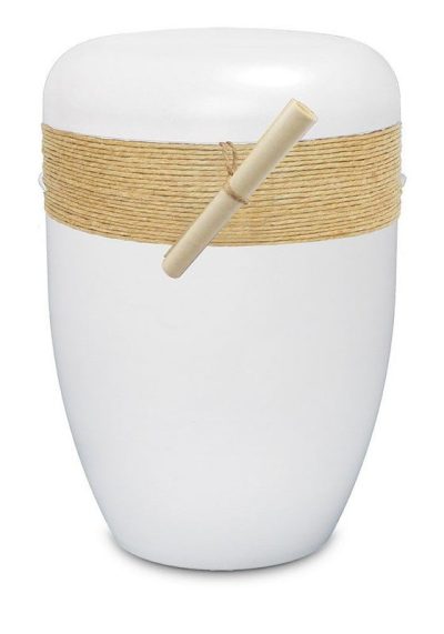 witte jute koord biologische urn