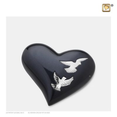 zwart hart vogel urn Adieu Nirvana Collection