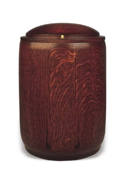 Houten urn donkerbruin