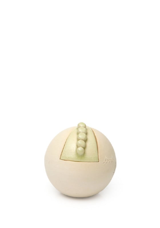 keramiek mini urn milo met bolletjes