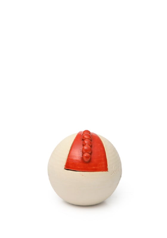 keramiek mini urn milo met bolletjes