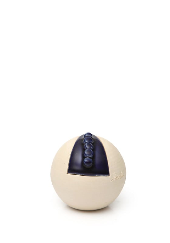 keramiek mini urn milo met bolletjes