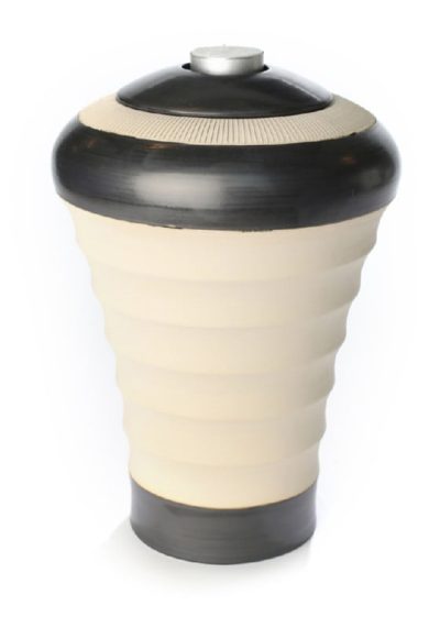 keramiek urn purity naturel zwart