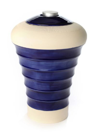 keramiek urn purity naturel blauw