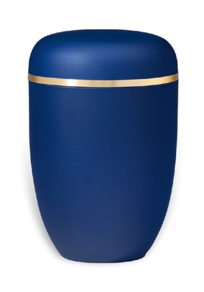 urn mat blauw goudband