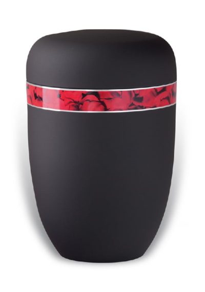 urn mat zwart bloemen