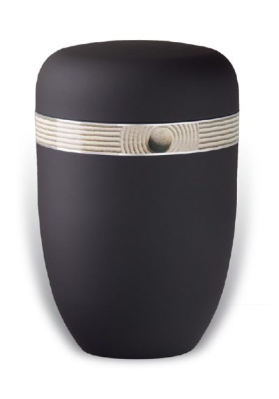 urn mat zwart zand