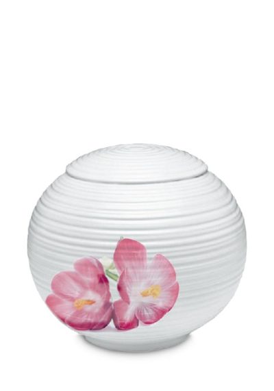 porselein urn sfera bloem