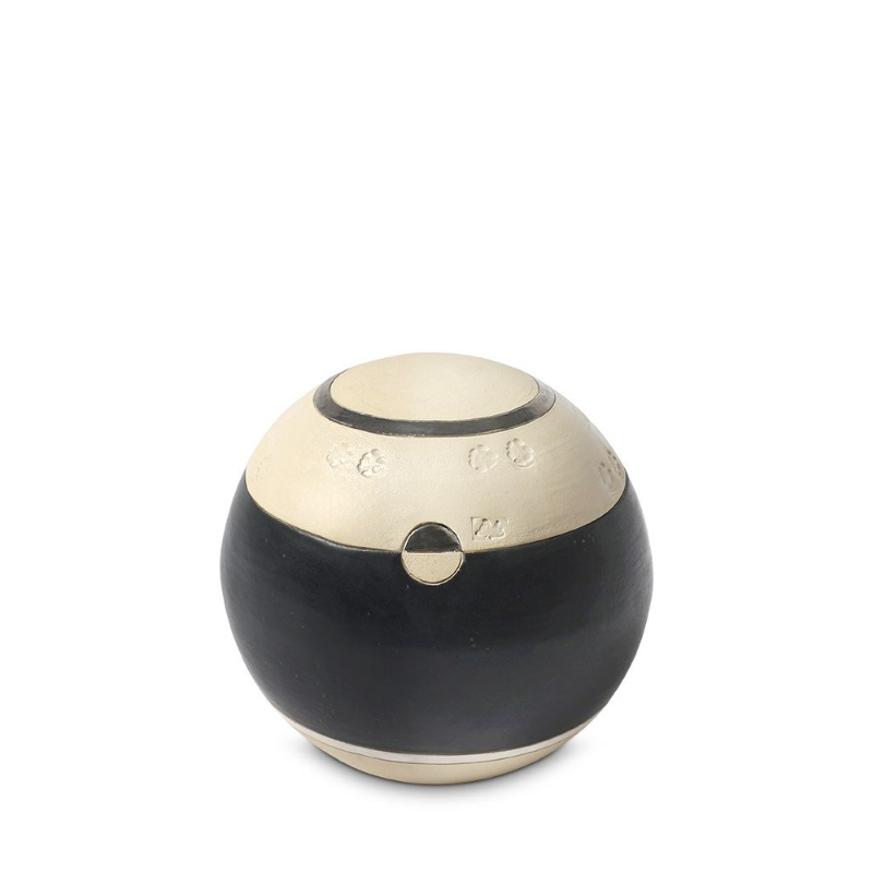 dieren mini urn almost white met pootjes