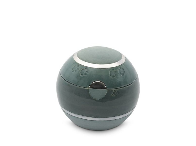 dieren mini urn warm grey met pootjes