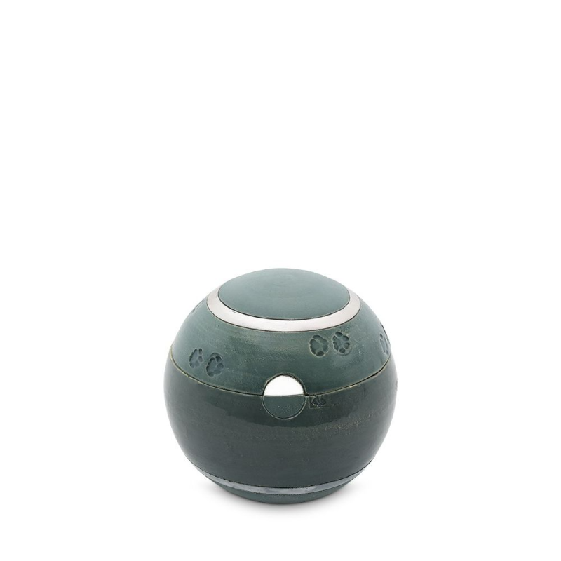 dieren mini urn warm grey met pootjes