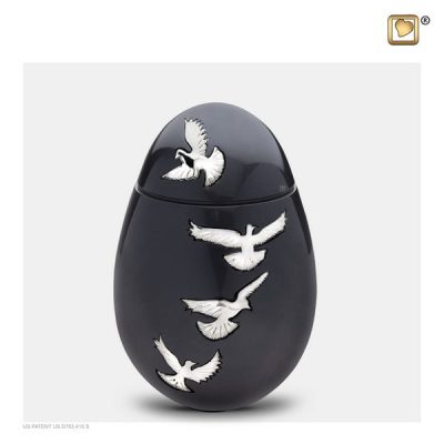 zwarte vogel urn medium Adieu Nirvana Collection