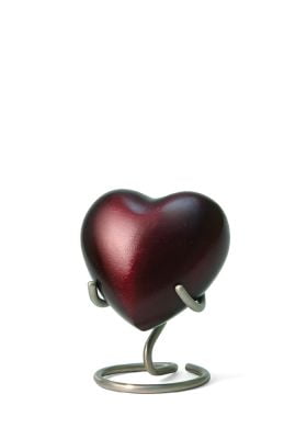 Mini urn hart mat in effen kleuren
