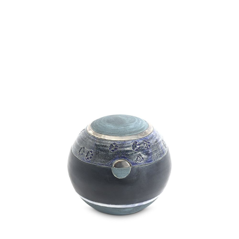 dieren mini urn electric blue met pootjes