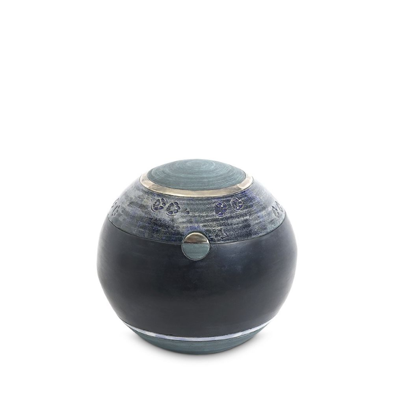 dieren mini urn electric blue met pootjes