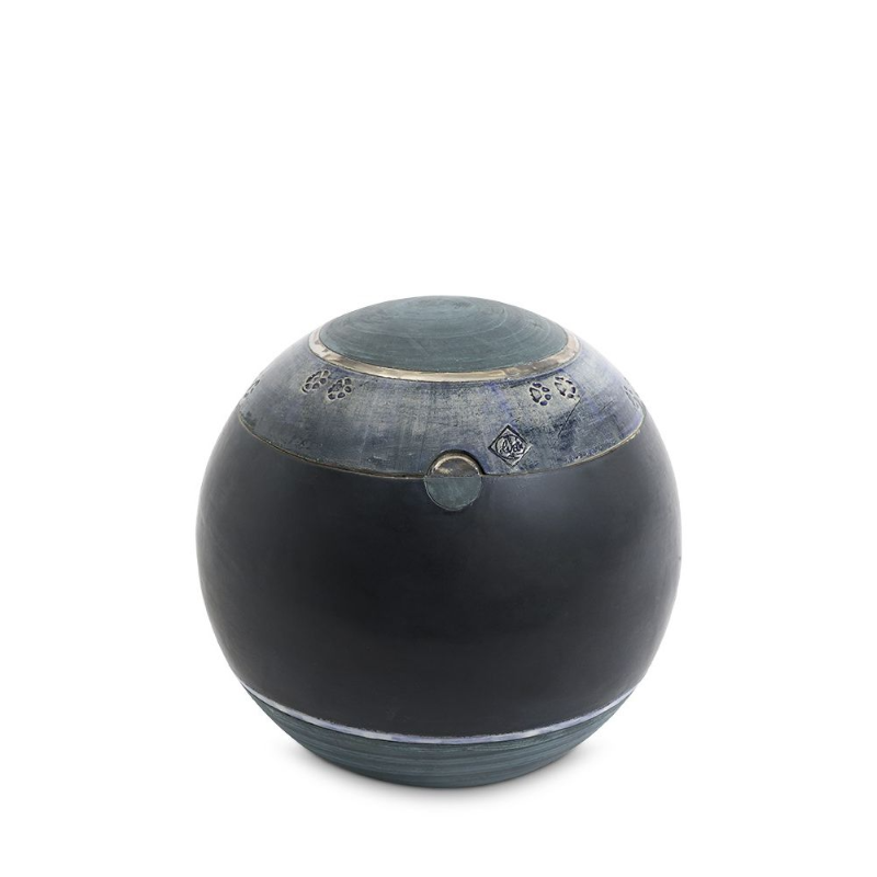 dieren mini urn electric blue met pootjes