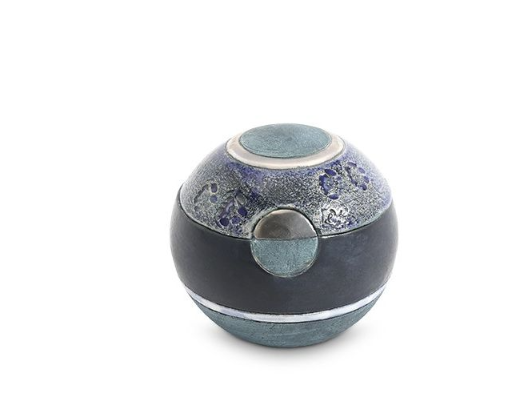 dieren mini urn electric blue met pootjes
