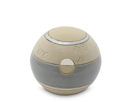 dieren mini urn mocca plat met pootjes