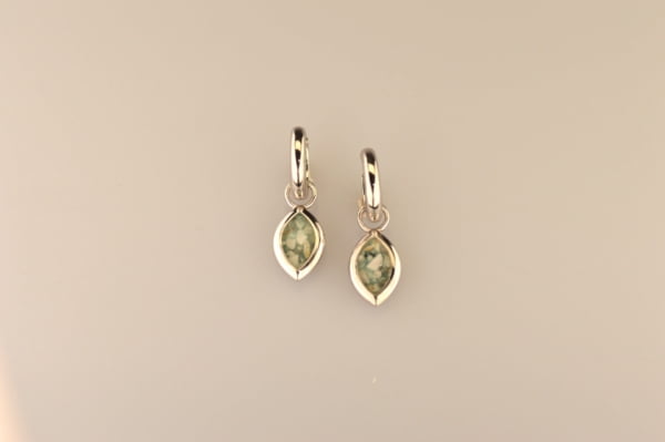 310SE Silver Ear Pendants Marquise - Afbeelding 4