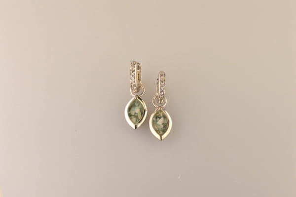 310SE Silver Ear Pendants Marquise - Afbeelding 3