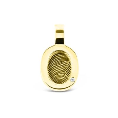 402s Oval Fingerprint Pendant