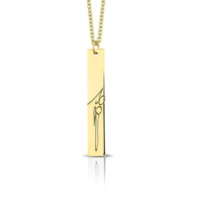 418s Vertical Bar Necklace