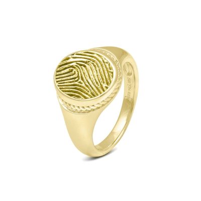 450 Twisted Oval Fingerprint Ring