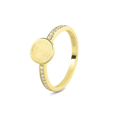 457S Gem Signet Disk Ring