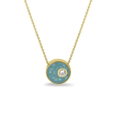 709S Mini Disk Gem Necklace