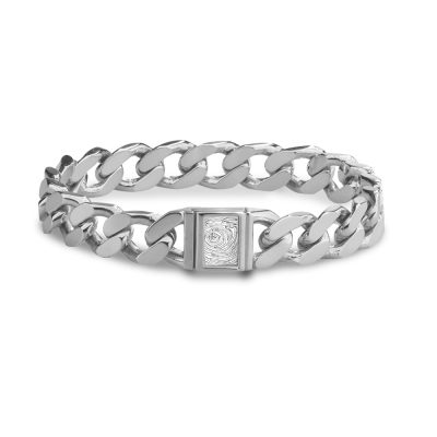 schakel armband grof BG012F Chain Fingerprint Bracelet