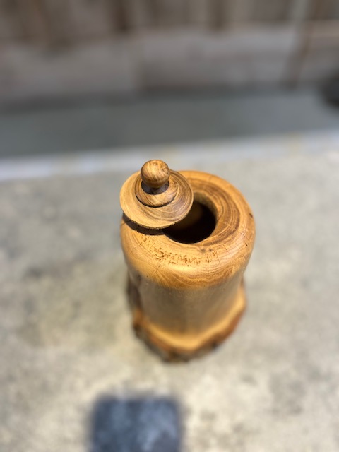 houten natuur urn abrikoos met bast