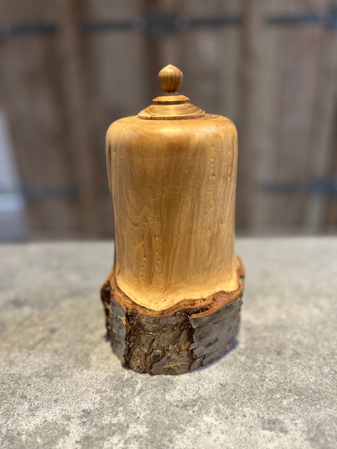 houten natuur urn abrikoos met bast