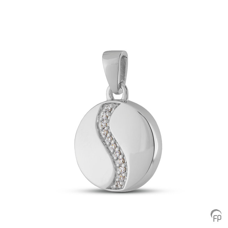 fingerprint assieraad zilver yinyang
