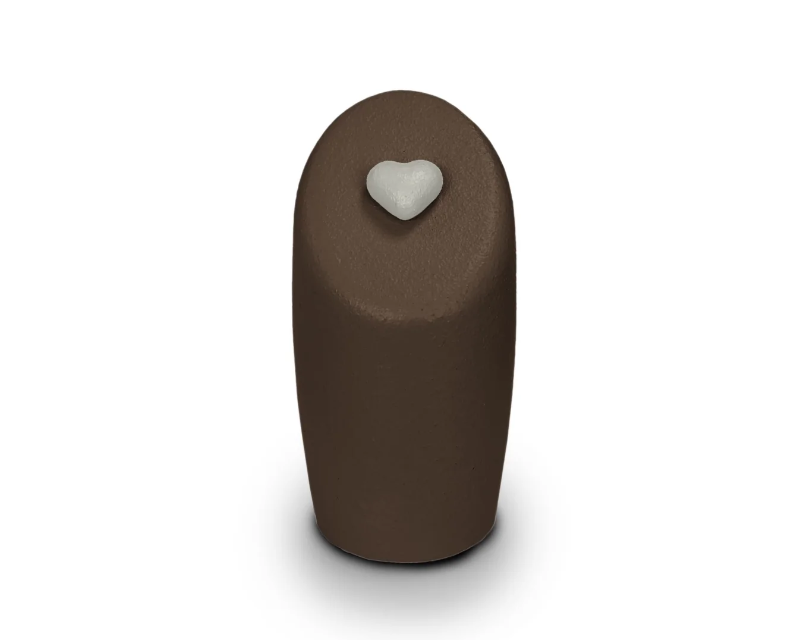 devotion urn hartje mineraal composiet kleurrijk