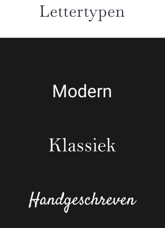 lettertypes mineraal composiet urnen